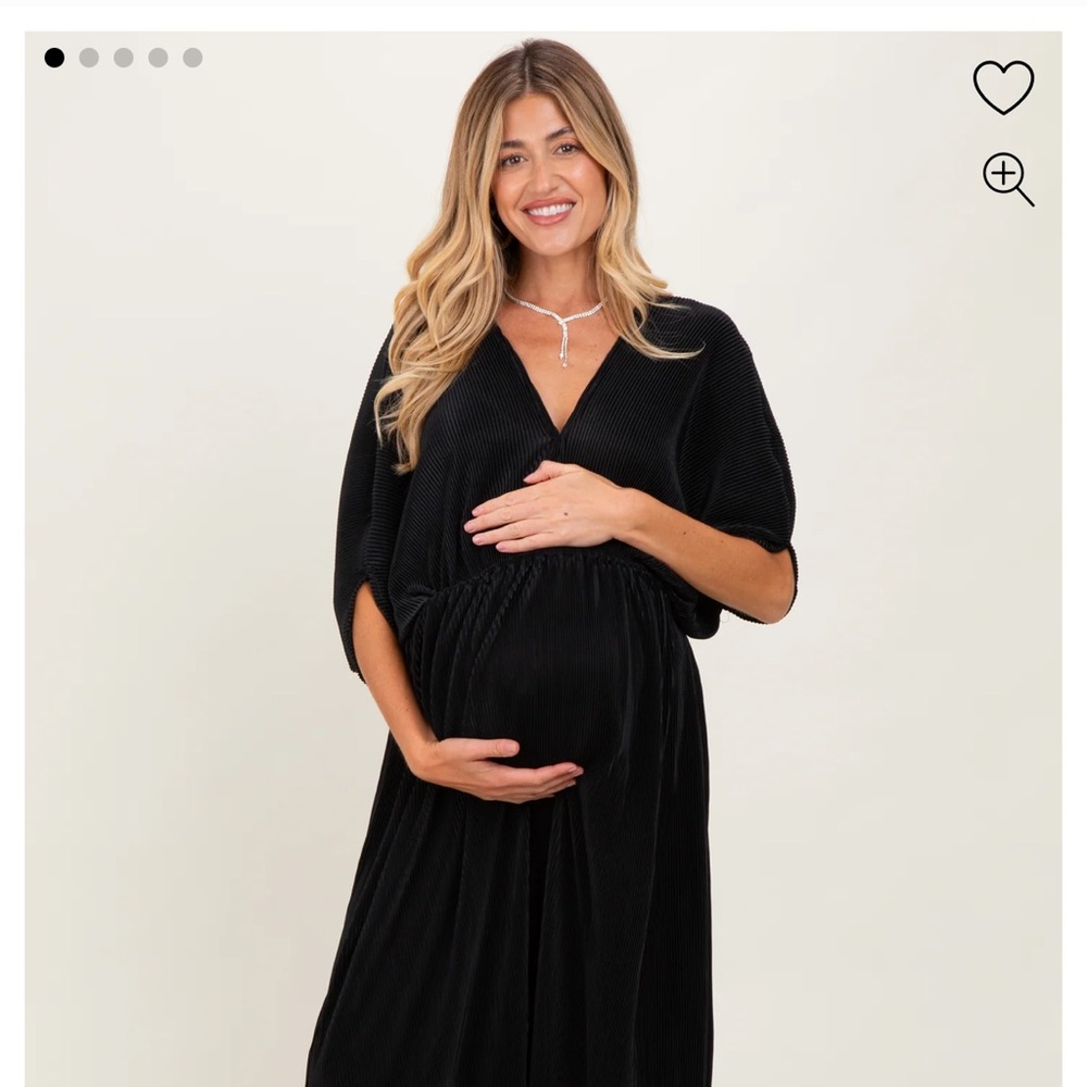 Pinkblush Black Maternity Maxi Dress